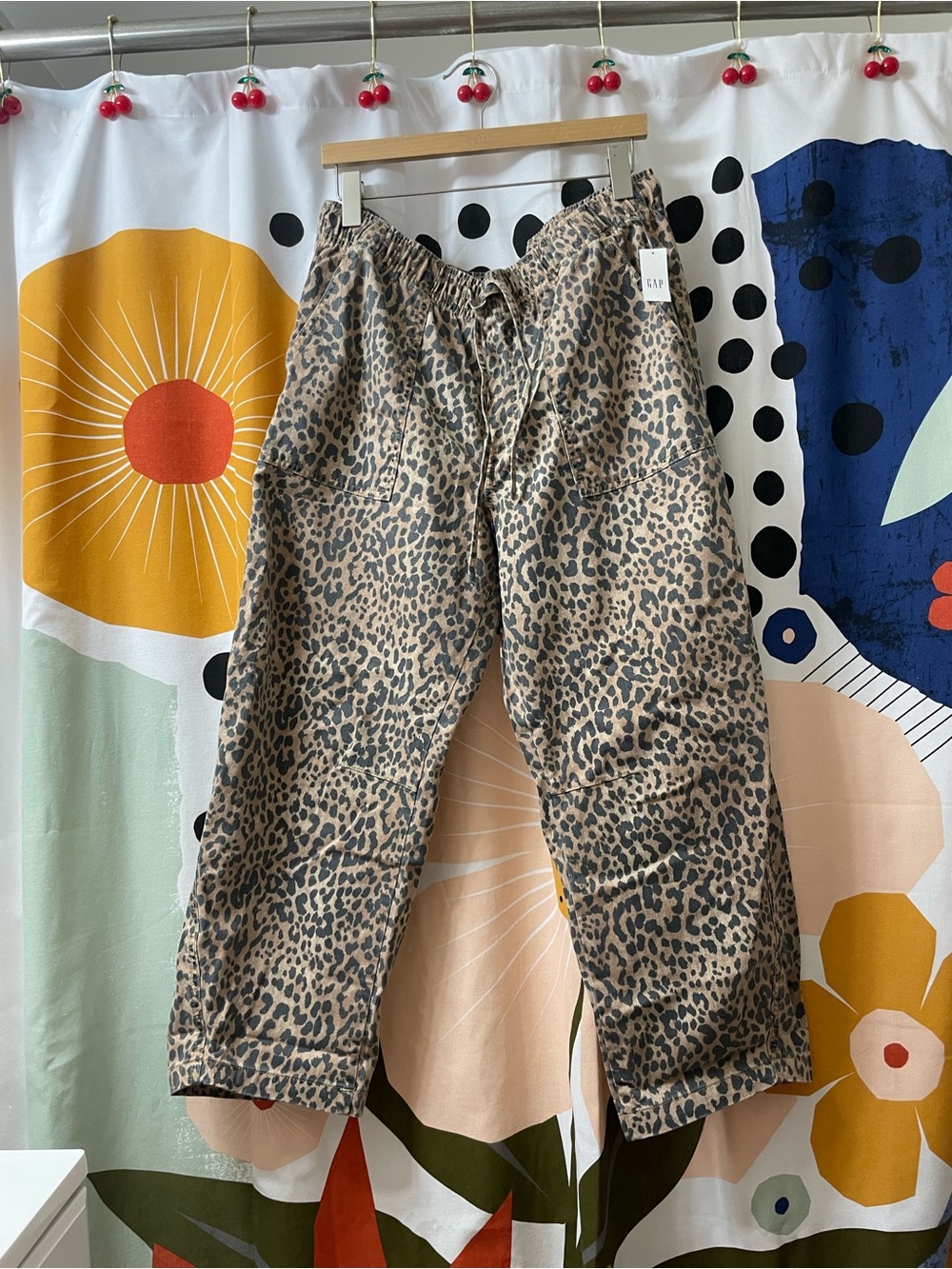 GAP NWT pull on barrel pant Leopard Print  - Neutral Tan & Black